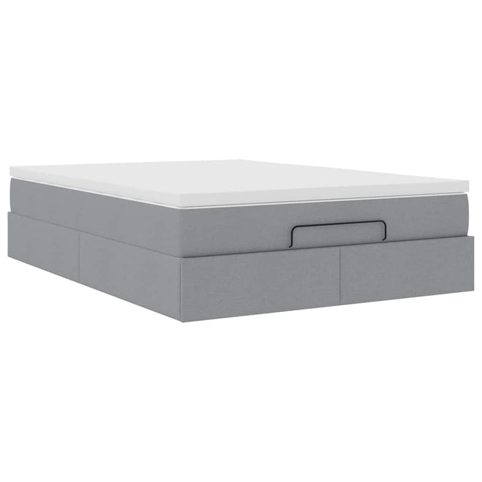 vidaXL Struttura Letto Pouf con Materasso 140x200 cm in Tessuto