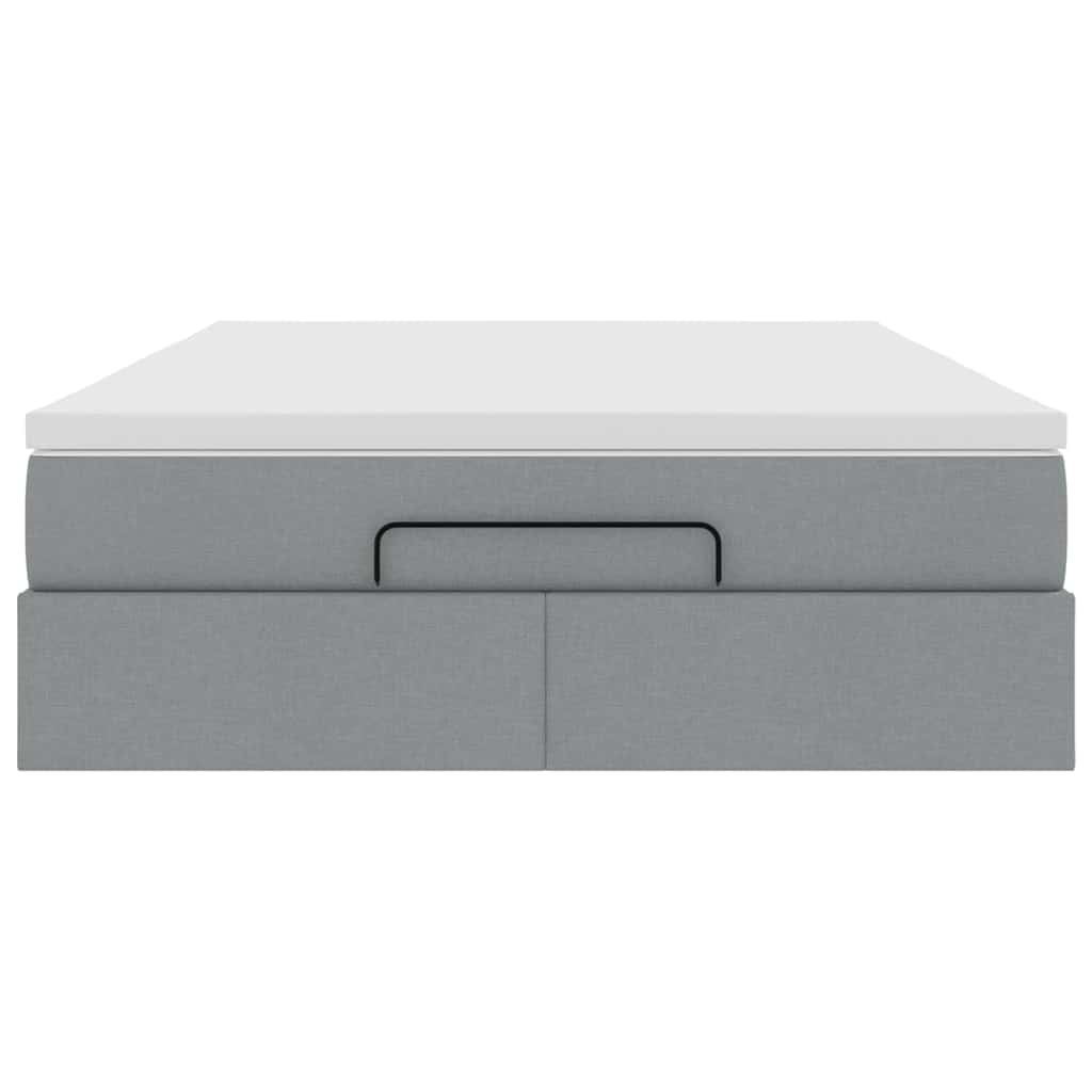 vidaXL Struttura Letto Pouf con Materasso 140x200 cm in Tessuto