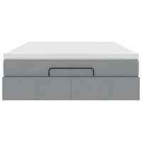 vidaXL Struttura Letto Pouf con Materasso 140x200 cm in Tessuto