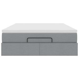 vidaXL Struttura Letto Pouf con Materasso 140x200 cm in Tessuto