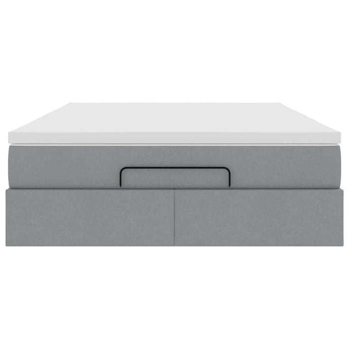 vidaXL Struttura Letto Pouf con Materasso 140x200 cm in Tessuto