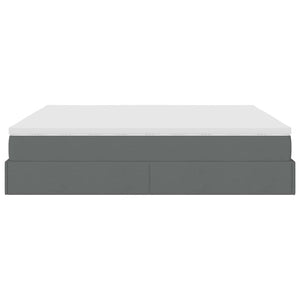 Struttura Letto Pouf con Materasso 160x200 cm in Tessuto 3311121