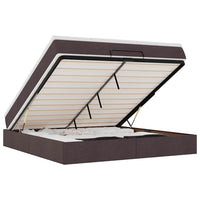 Struttura Letto Pouf con Materasso 160x200 cm in Tessuto 3311123