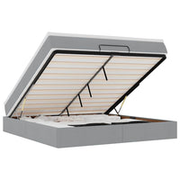 vidaXL Struttura Letto Pouf con Materasso 180x200 cm in Tessuto