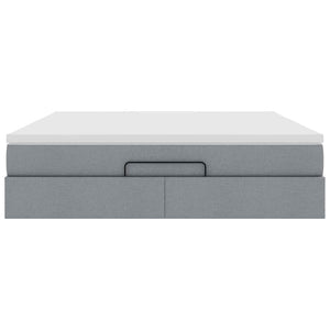 vidaXL Struttura Letto Pouf con Materasso 180x200 cm in Tessuto