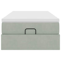 vidaXL Struttura Letto Pouf con Materasso 80x200 cm in Velluto