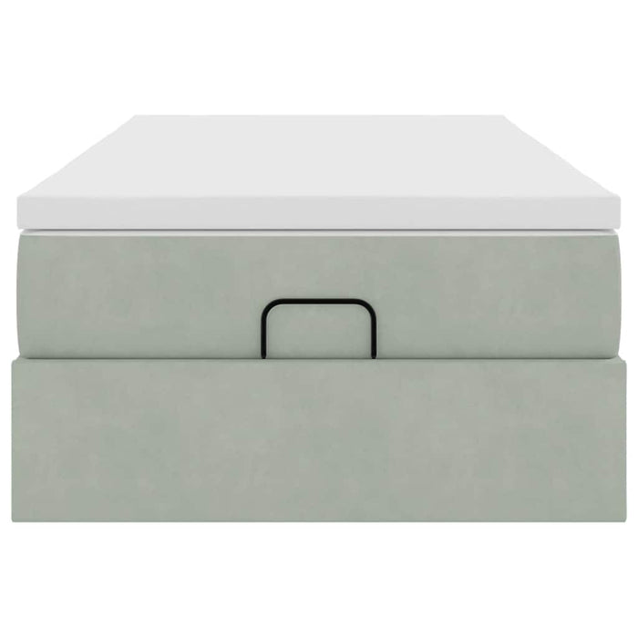 vidaXL Struttura Letto Pouf con Materasso 80x200 cm in Velluto