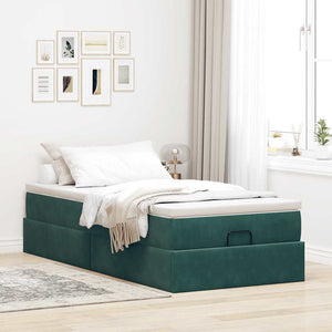 Struttura Letto Pouf con Materasso 80x200 cm Velluto 3311150