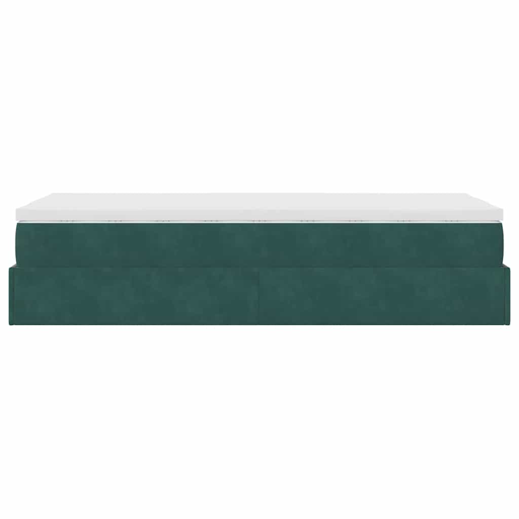 Struttura Letto Pouf con Materasso 80x200 cm Velluto 3311150