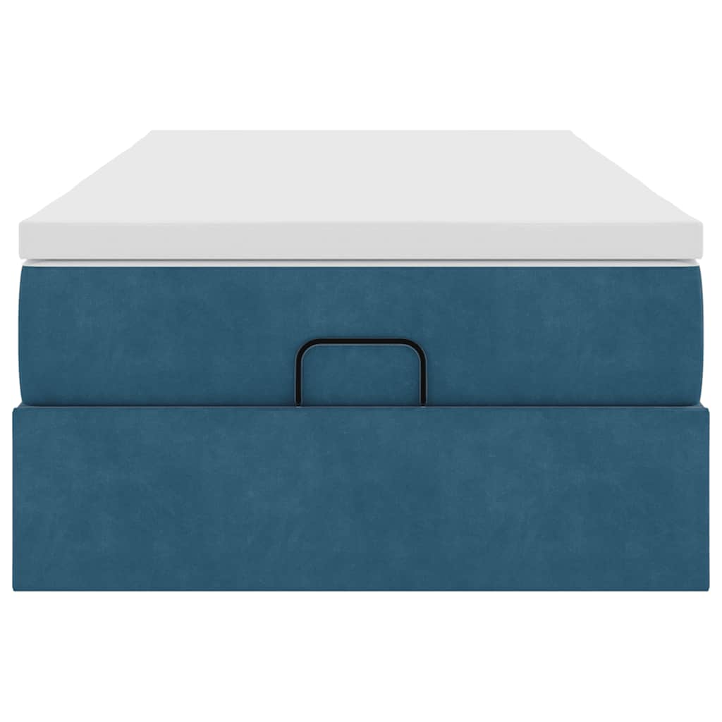 vidaXL Struttura Letto Pouf con Materasso 80x200 cm Velluto