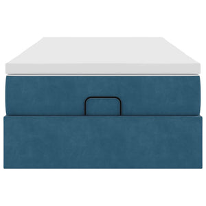 vidaXL Struttura Letto Pouf con Materasso 80x200 cm Velluto