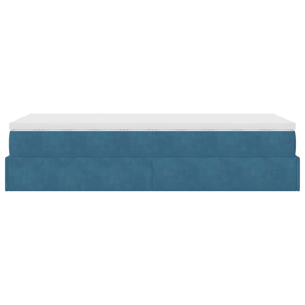 vidaXL Struttura Letto Pouf con Materasso 80x200 cm Velluto
