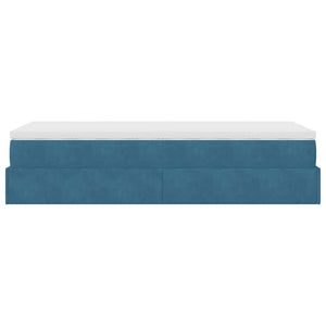 vidaXL Struttura Letto Pouf con Materasso 80x200 cm Velluto