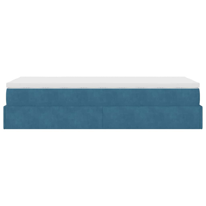 vidaXL Struttura Letto Pouf con Materasso 80x200 cm Velluto