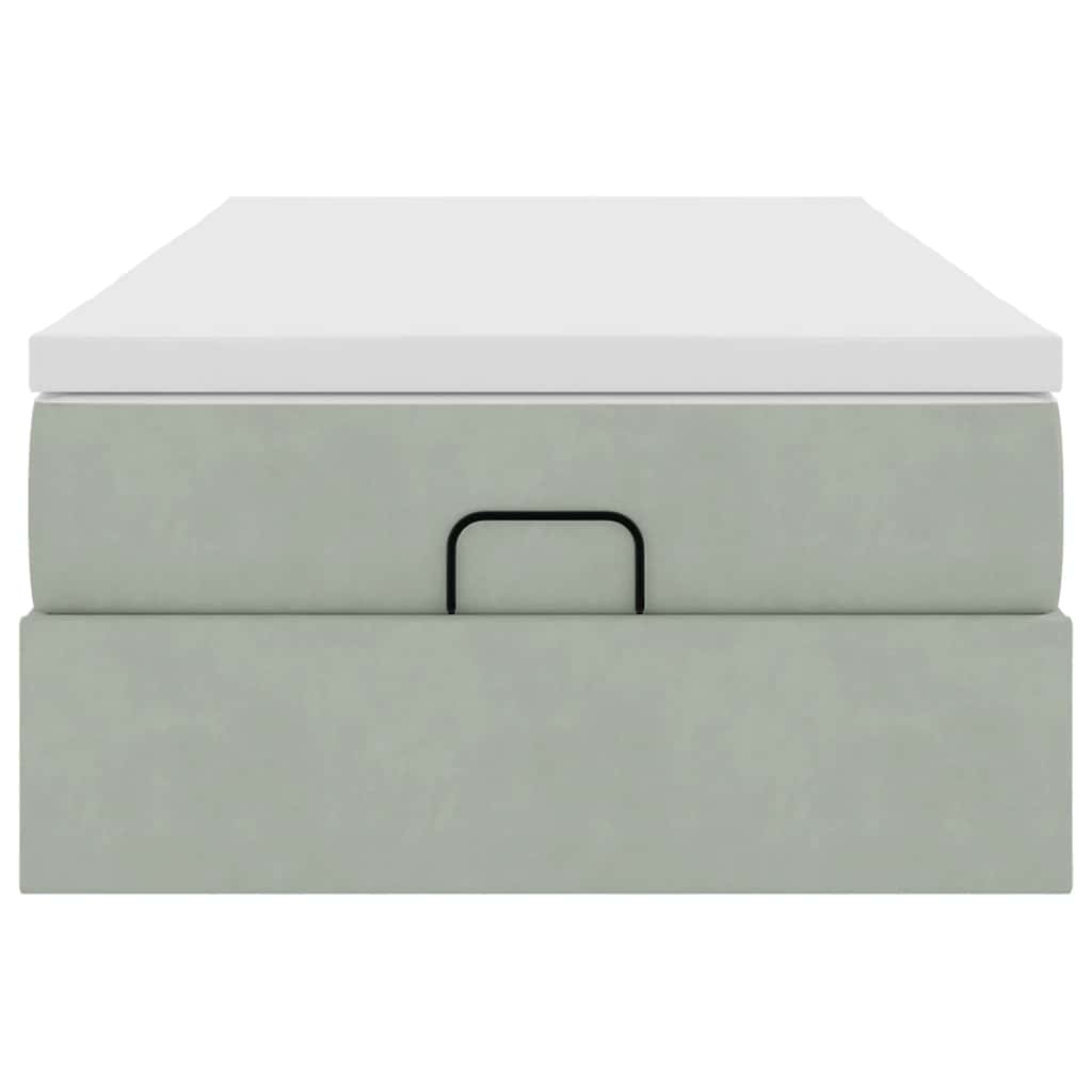 vidaXL Struttura Letto Pouf con Materasso 90x190 cm in Velluto