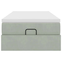 vidaXL Struttura Letto Pouf con Materasso 90x190 cm in Velluto