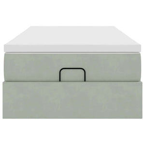 vidaXL Struttura Letto Pouf con Materasso 90x190 cm in Velluto