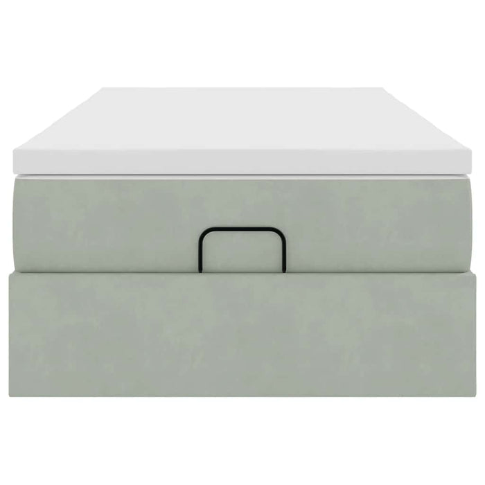 vidaXL Struttura Letto Pouf con Materasso 90x190 cm in Velluto