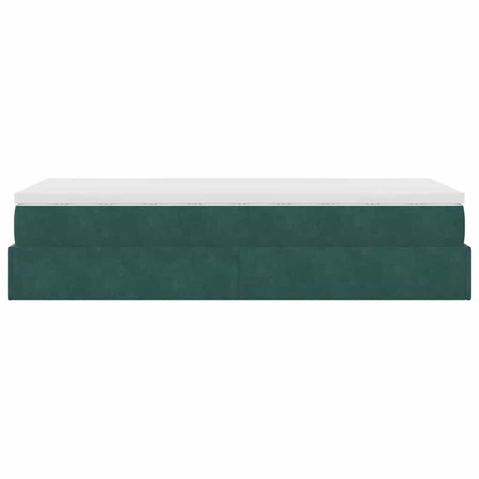 Struttura Letto Pouf con Materasso 90x190 cm in Velluto 3311156
