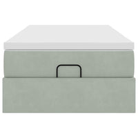 vidaXL Struttura Letto Pouf con Materasso 90x200 cm in Velluto