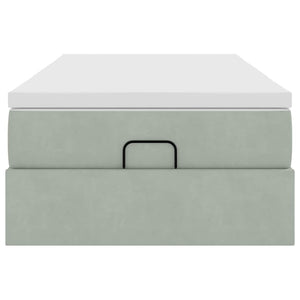 vidaXL Struttura Letto Pouf con Materasso 90x200 cm in Velluto