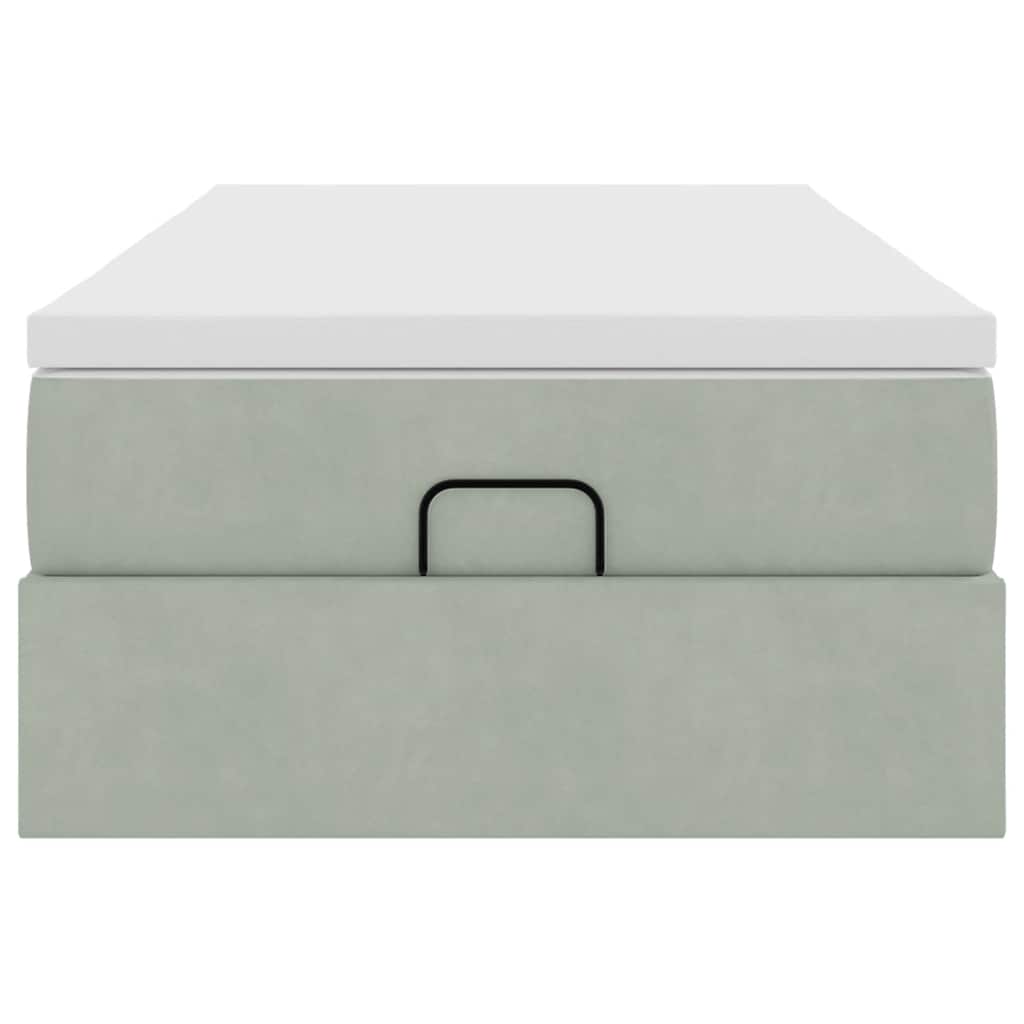 Struttura Letto Pouf con Materasso 100x200 cm Velluto 3311165