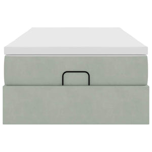 Struttura Letto Pouf con Materasso 100x200 cm Velluto 3311165