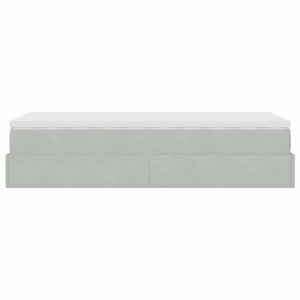 Struttura Letto Pouf con Materasso 100x200 cm Velluto 3311165