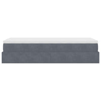 vidaXL Struttura Letto Pouf con Materasso 100x200 cm Velluto