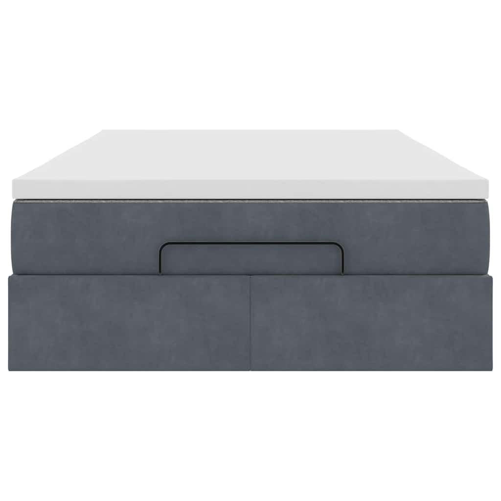 vidaXL Struttura Letto Pouf con Materasso 120x200 cm Velluto