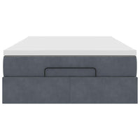 vidaXL Struttura Letto Pouf con Materasso 120x200 cm Velluto