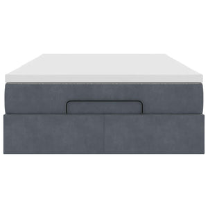 vidaXL Struttura Letto Pouf con Materasso 120x200 cm Velluto