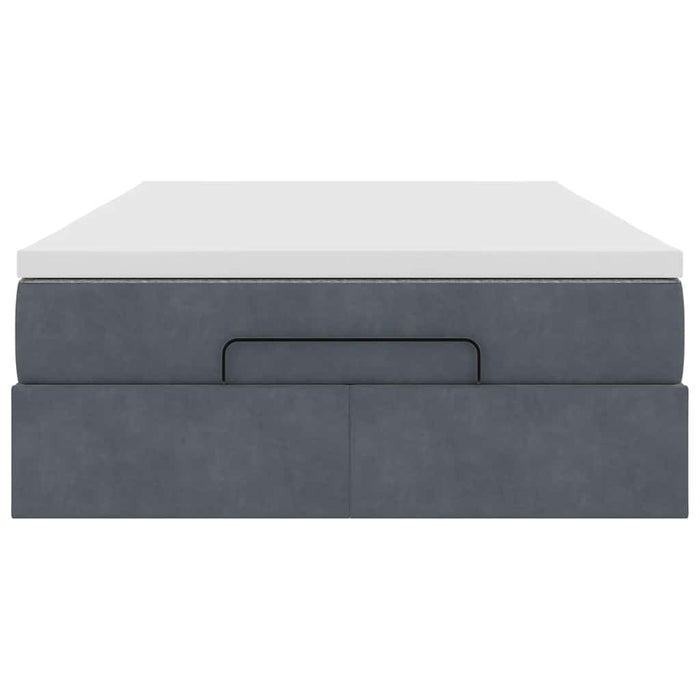 vidaXL Struttura Letto Pouf con Materasso 120x200 cm Velluto