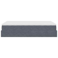 vidaXL Struttura Letto Pouf con Materasso 120x200 cm Velluto