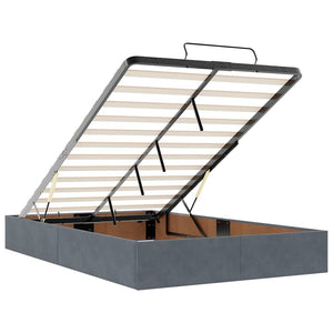 vidaXL Struttura Letto Pouf con Materasso 120x200 cm Velluto