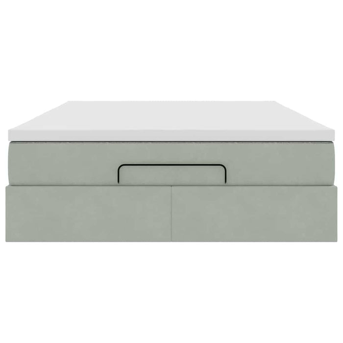 Struttura Letto Pouf con Materasso 140x190 cm Velluto 3311183