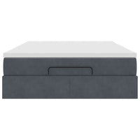 vidaXL Struttura Letto Pouf con Materasso 140x190 cm Velluto