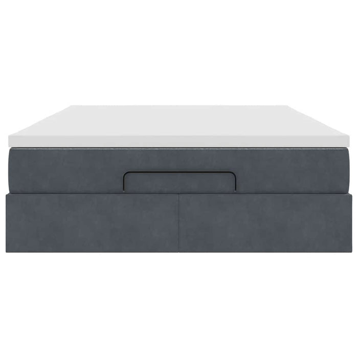 vidaXL Struttura Letto Pouf con Materasso 140x190 cm Velluto