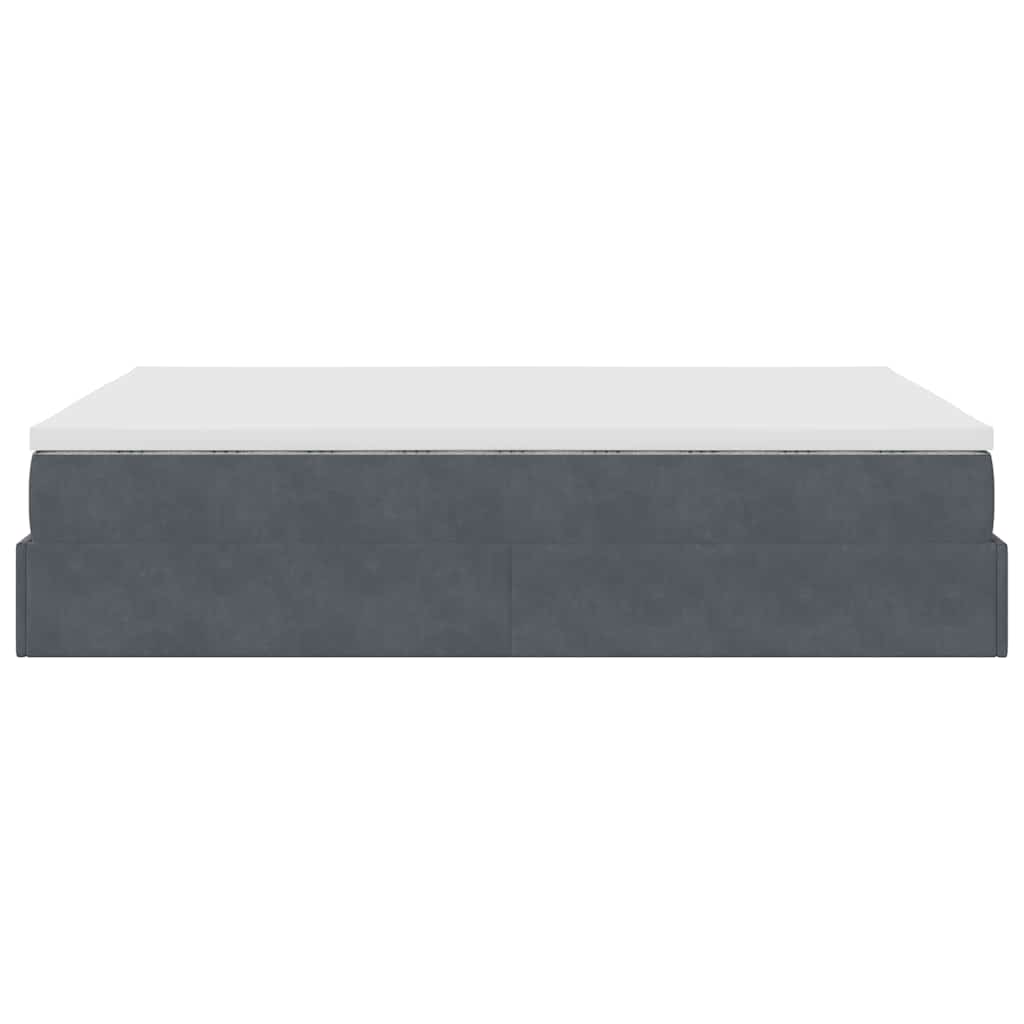 vidaXL Struttura Letto Pouf con Materasso 140x190 cm Velluto