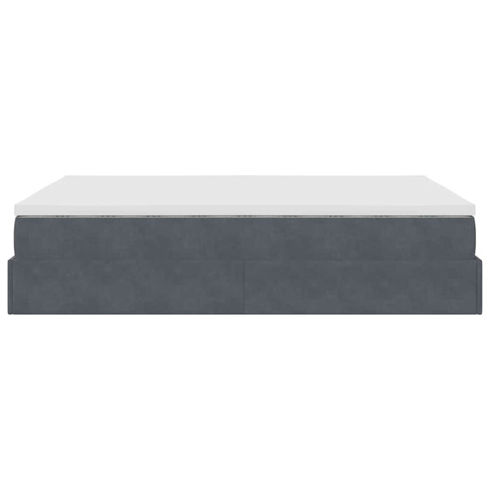 vidaXL Struttura Letto Pouf con Materasso 140x190 cm Velluto