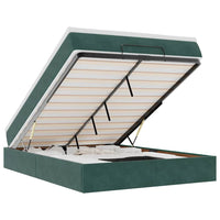 vidaXL Struttura Letto Pouf con Materasso 140x190 cm in Velluto