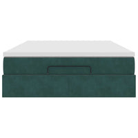 Struttura Letto Pouf con Materasso 140x190 cm in Velluto 3311186