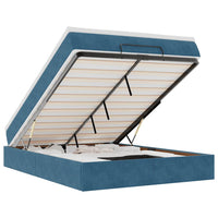 vidaXL Struttura Letto Pouf con Materasso 140x190 cm in Velluto