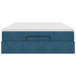 vidaXL Struttura Letto Pouf con Materasso 140x190 cm in Velluto