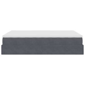 vidaXL Struttura Letto Pouf con Materasso 140x200 cm in Velluto