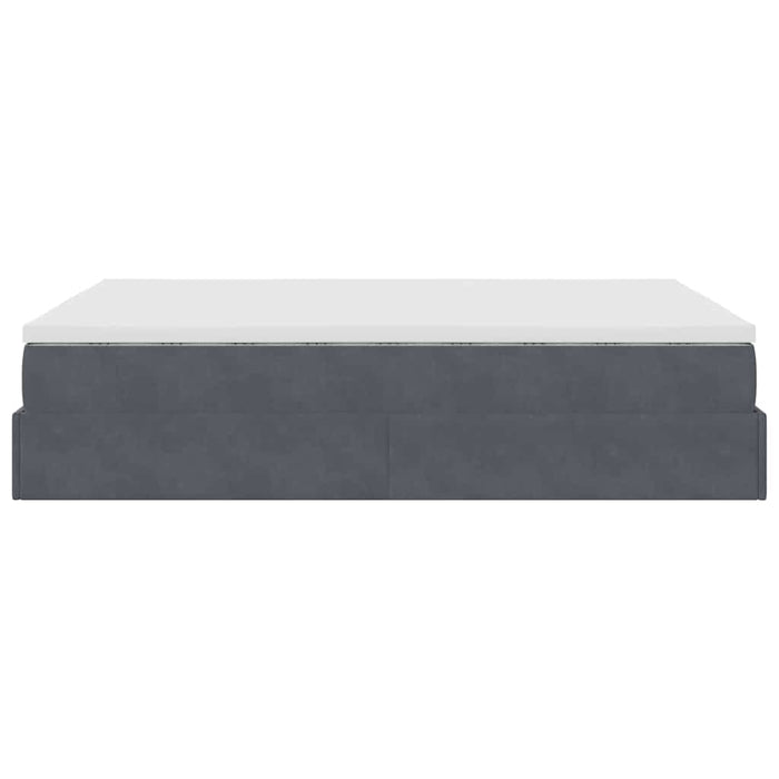 vidaXL Struttura Letto Pouf con Materasso 140x200 cm in Velluto
