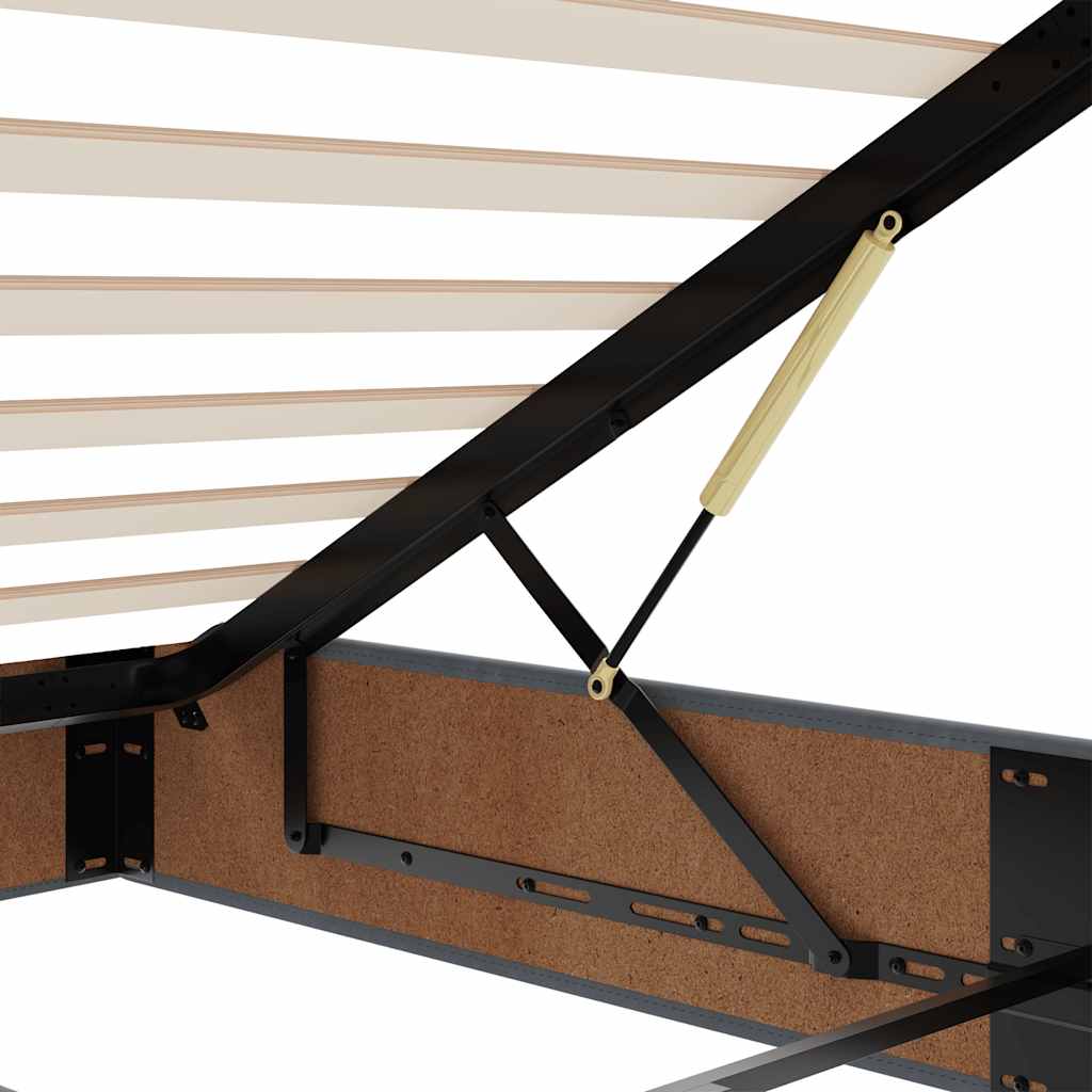 vidaXL Struttura Letto Pouf con Materasso 140x200 cm in Velluto