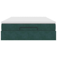 vidaXL Struttura Letto Pouf con Materasso 140x200 cm in Velluto