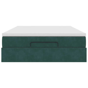 vidaXL Struttura Letto Pouf con Materasso 140x200 cm in Velluto