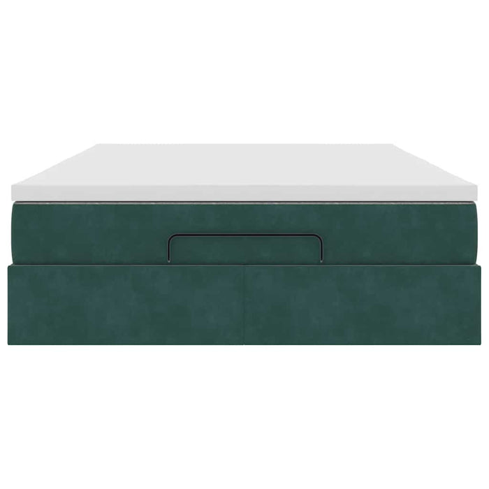 vidaXL Struttura Letto Pouf con Materasso 140x200 cm in Velluto